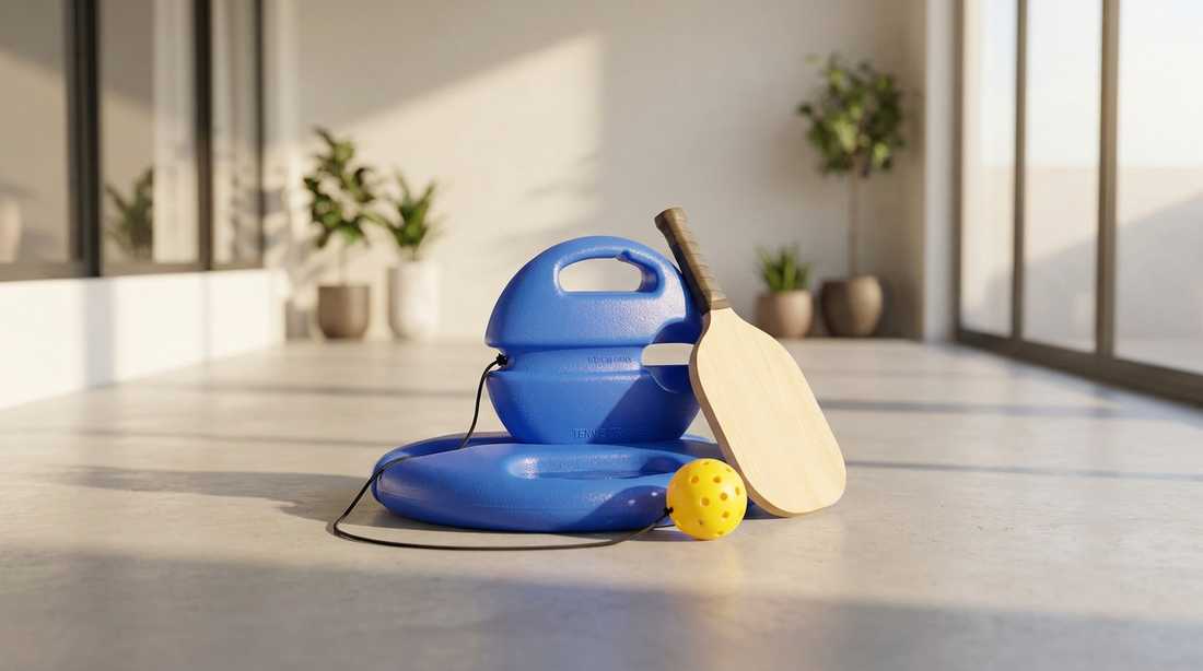 NEWDRU PicklePlay Pro solo pickleball trainer set up for beginner drills at home in India