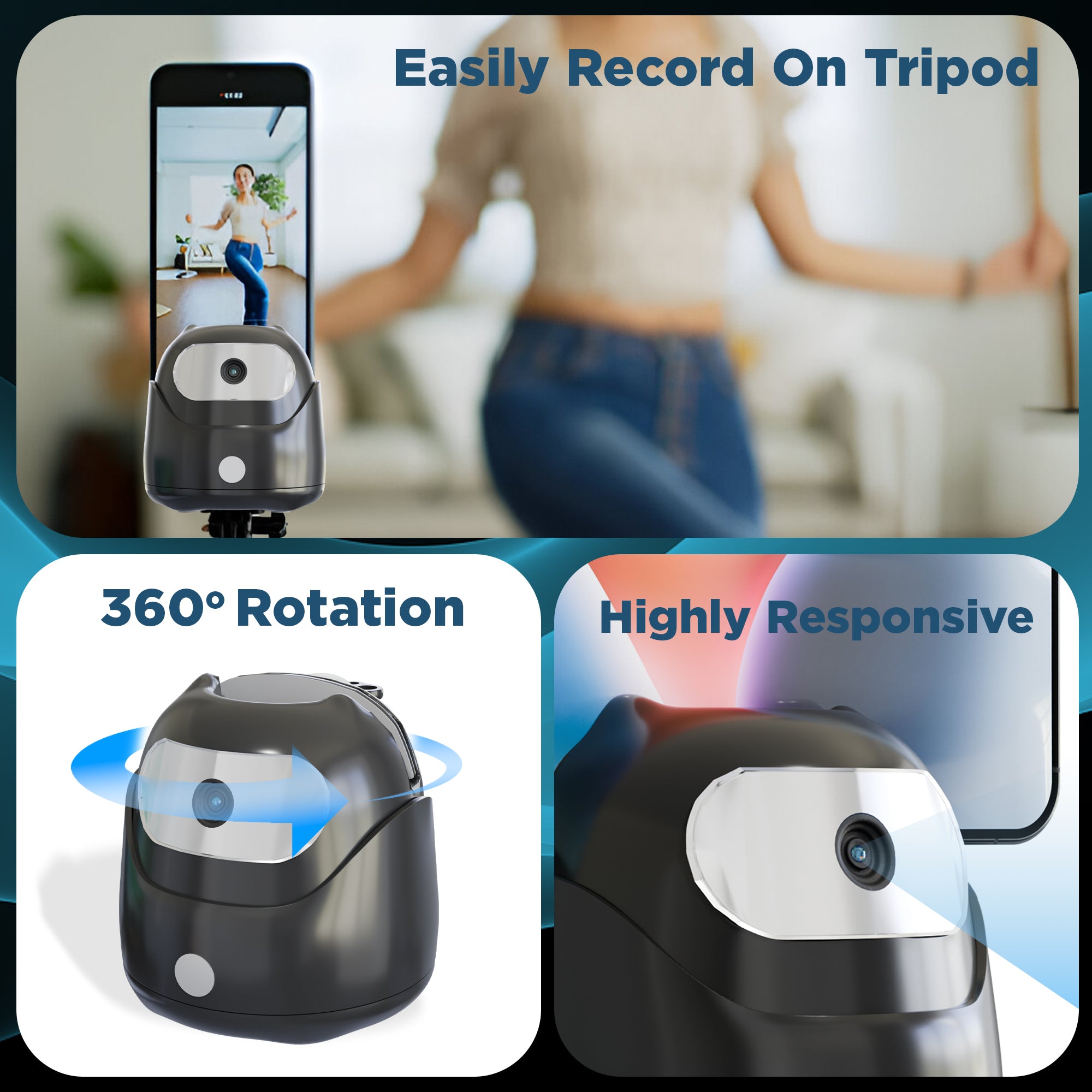 NEWDRU AI Auto Face Tracking Tripod Gimbal