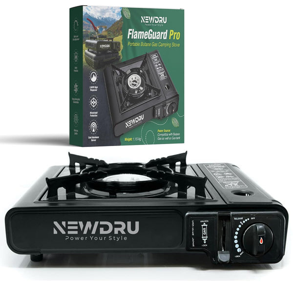 FlameGuard Pro – Portable Butane Camping Stove (Single Burner)