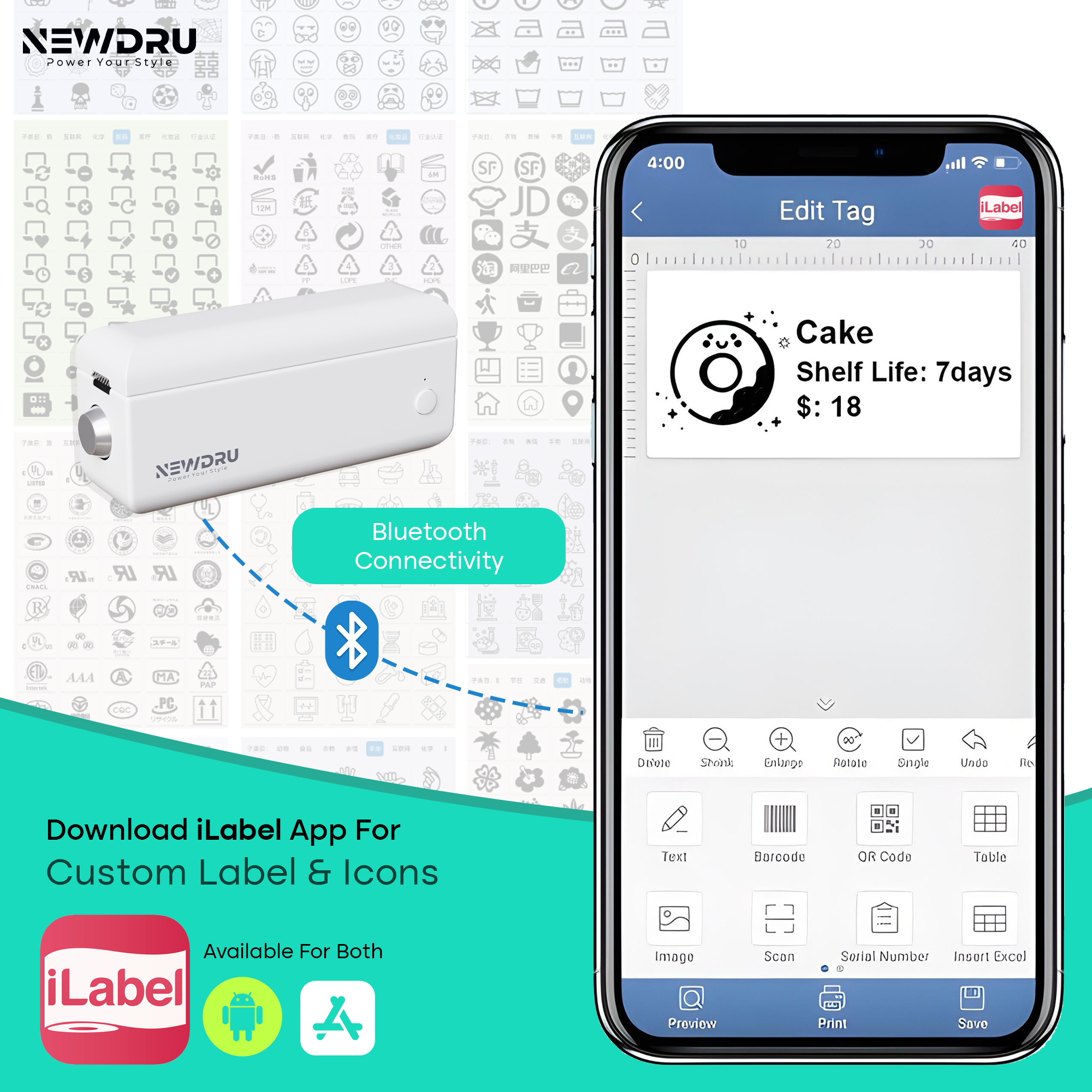 LabelEase Mini Printer – Inkless Thermal Label Printer