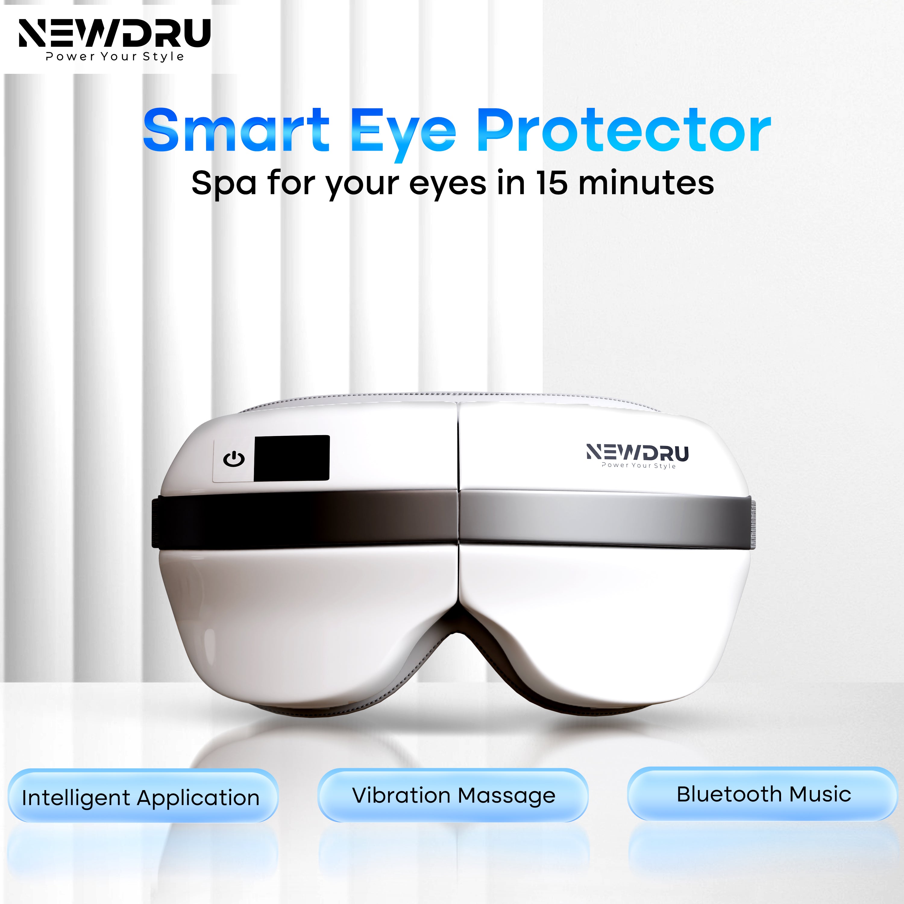 Electric Eye Massager: Heat Therapy & Bluetooth – NEWDRU