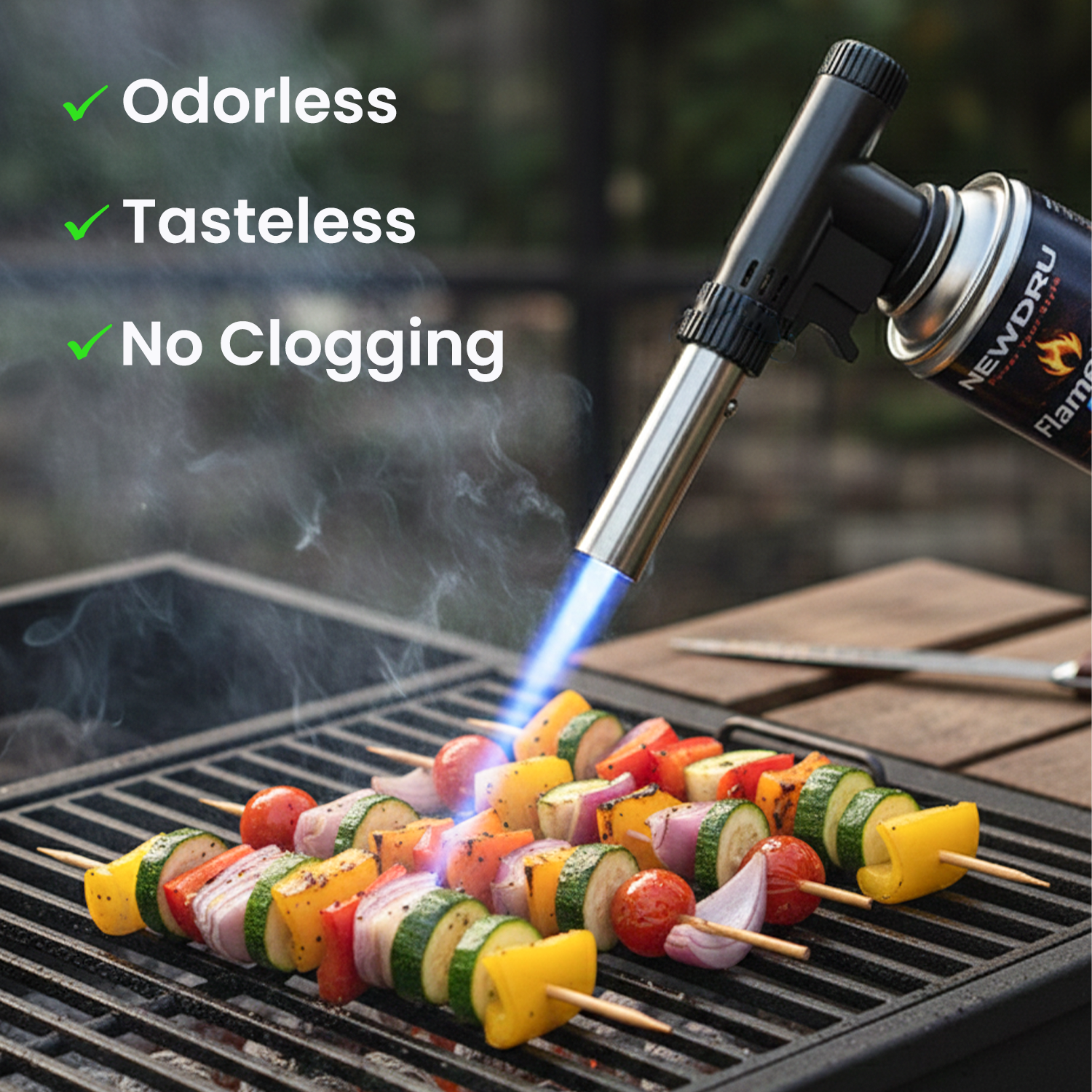 NEWDRU FlameGuard Pro Portable Butane Gas Camping Stove