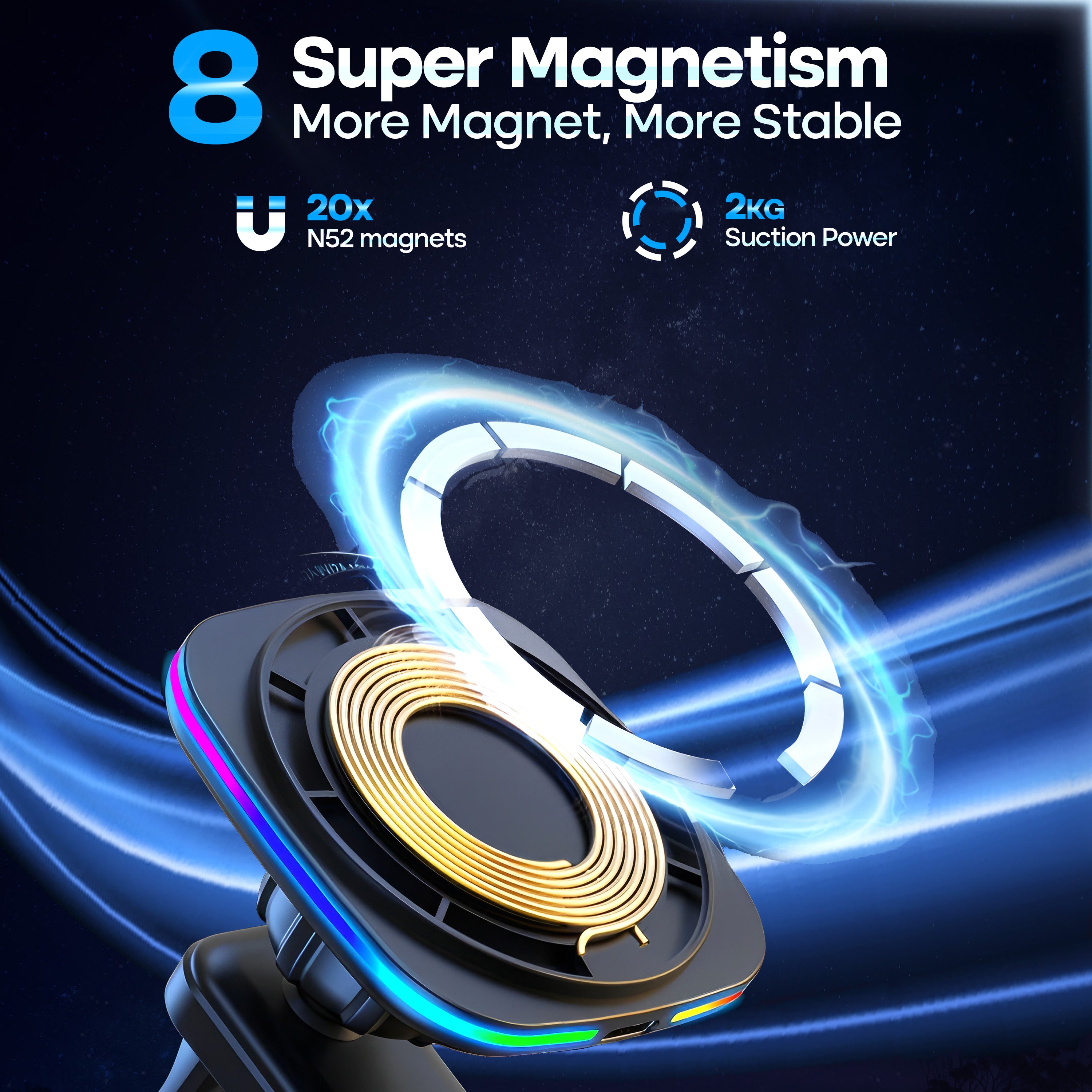 GlowCharge Pro – RGB Wireless Charger