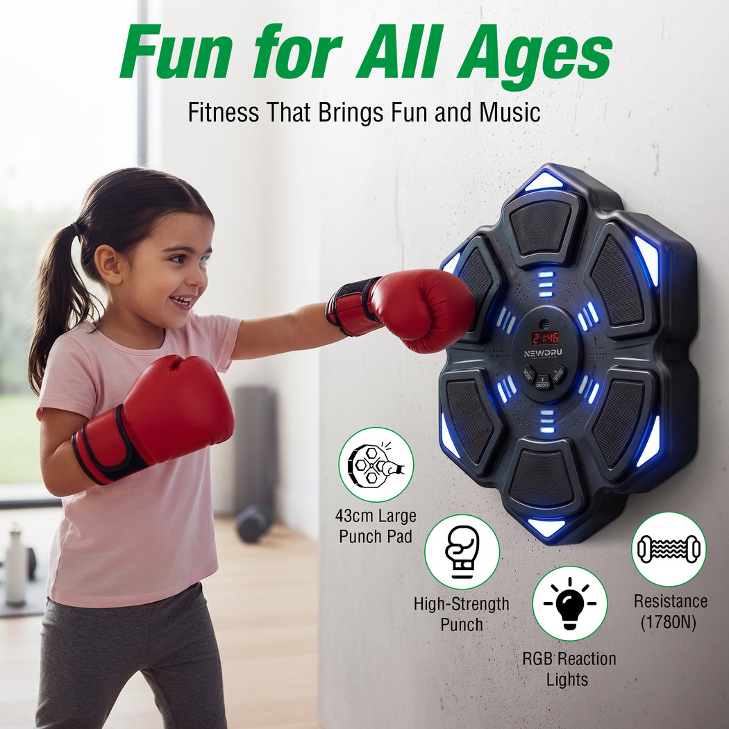 Newdru Music Boxing Machine for Kids & Adults - New Edition