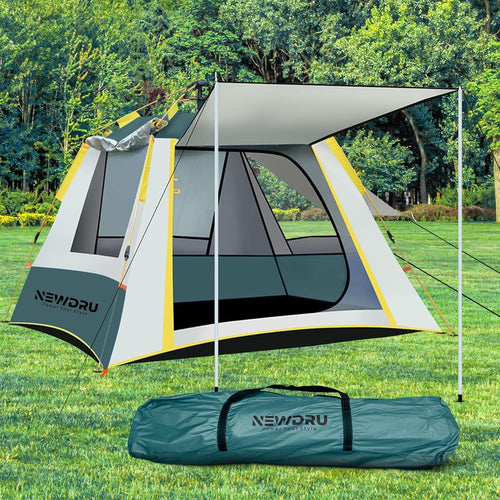 CampGuard Pro – Waterproof Camping Tent for 4-Person that Installs Under 5 Minutes