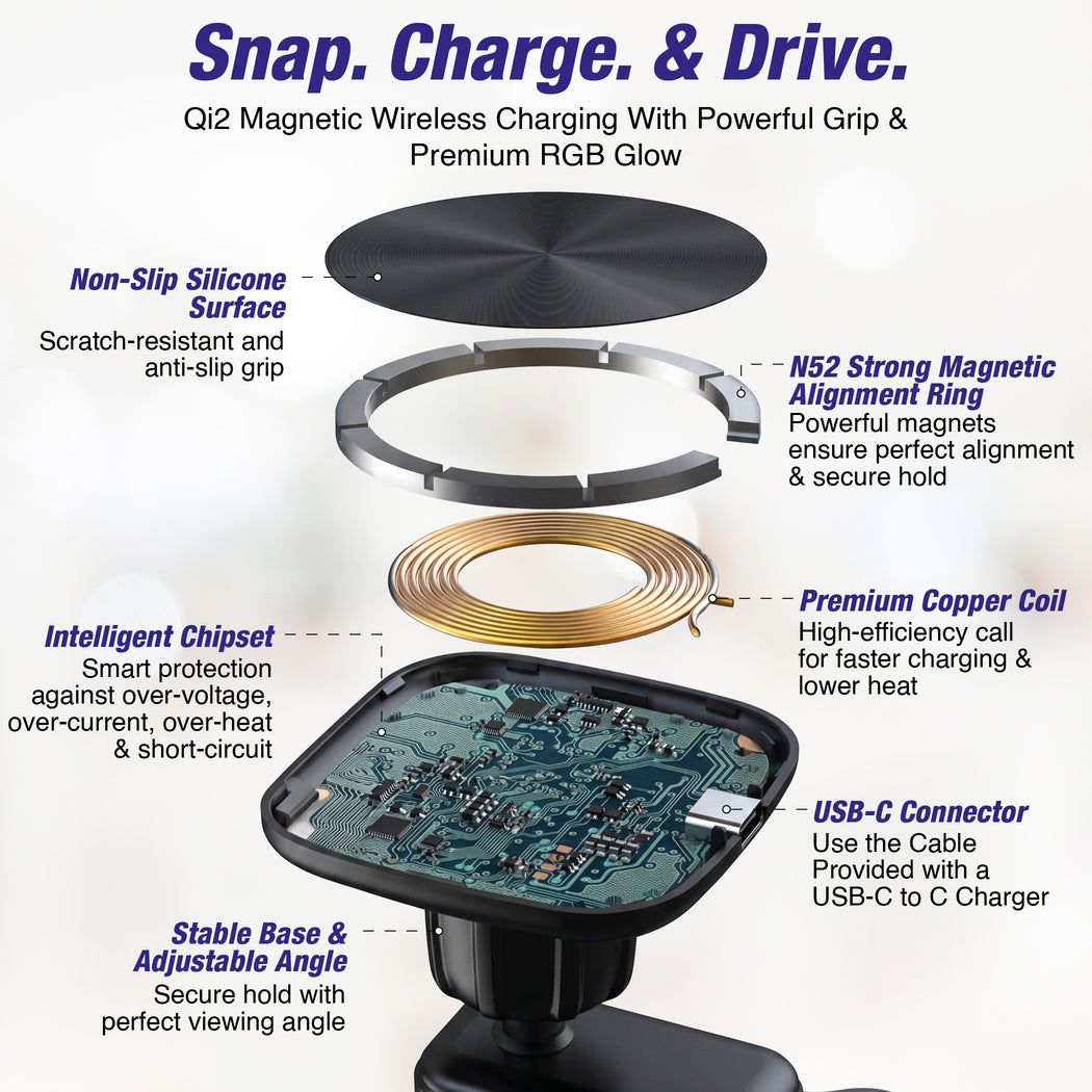GlowCharge Pro – RGB Wireless Charger