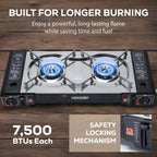 Portable Double Burner Gas Stove