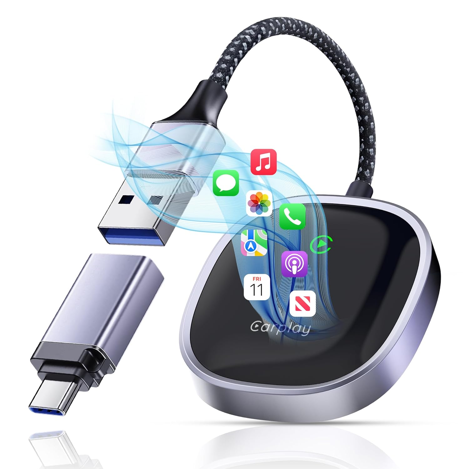 DriveSync Pro – Wireless CarPlay & Android Auto Adapter