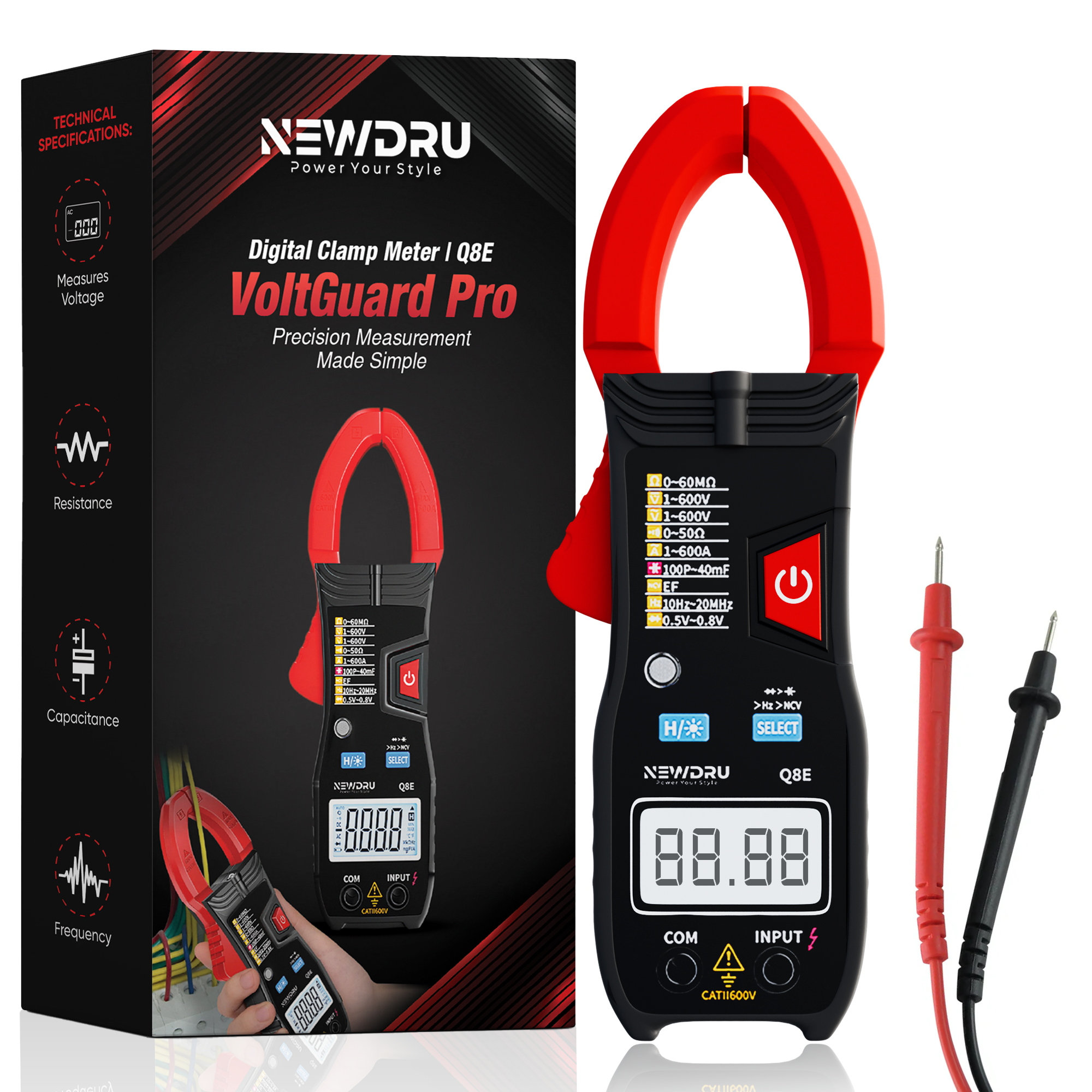 VoltGuard Pro – Digital Clamp Meter Q8E