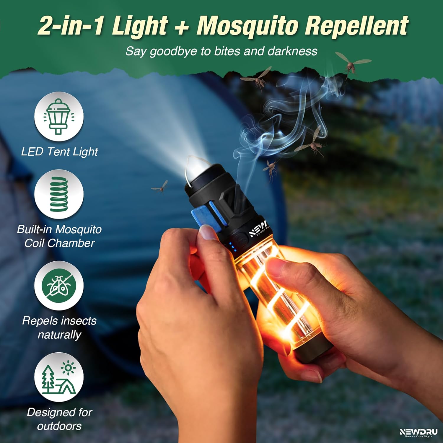 MosqGuard Pro – Camping Light with Coil Chamber