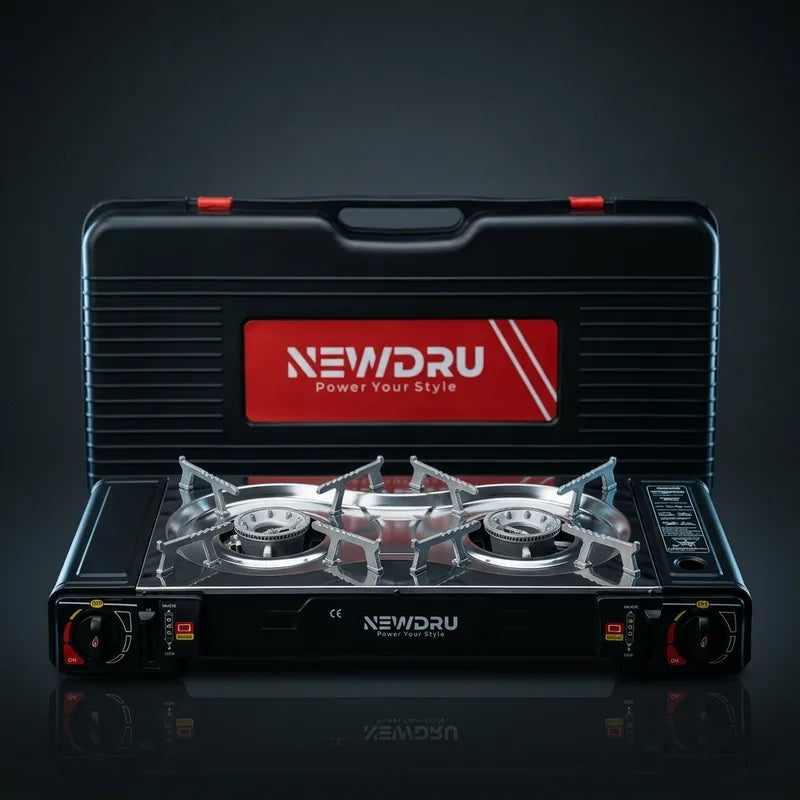 Portable Double Burner Gas Stove