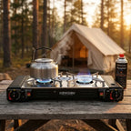 Portable Double Burner Gas Stove