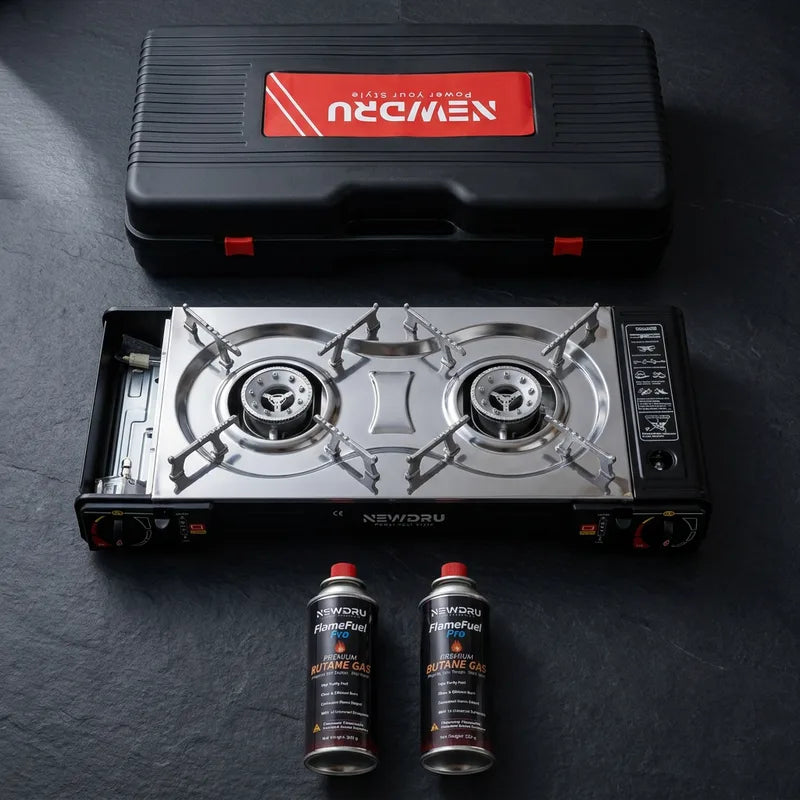 Portable Double Burner Gas Stove