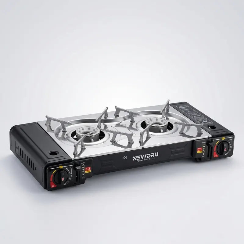 Portable Double Burner Gas Stove