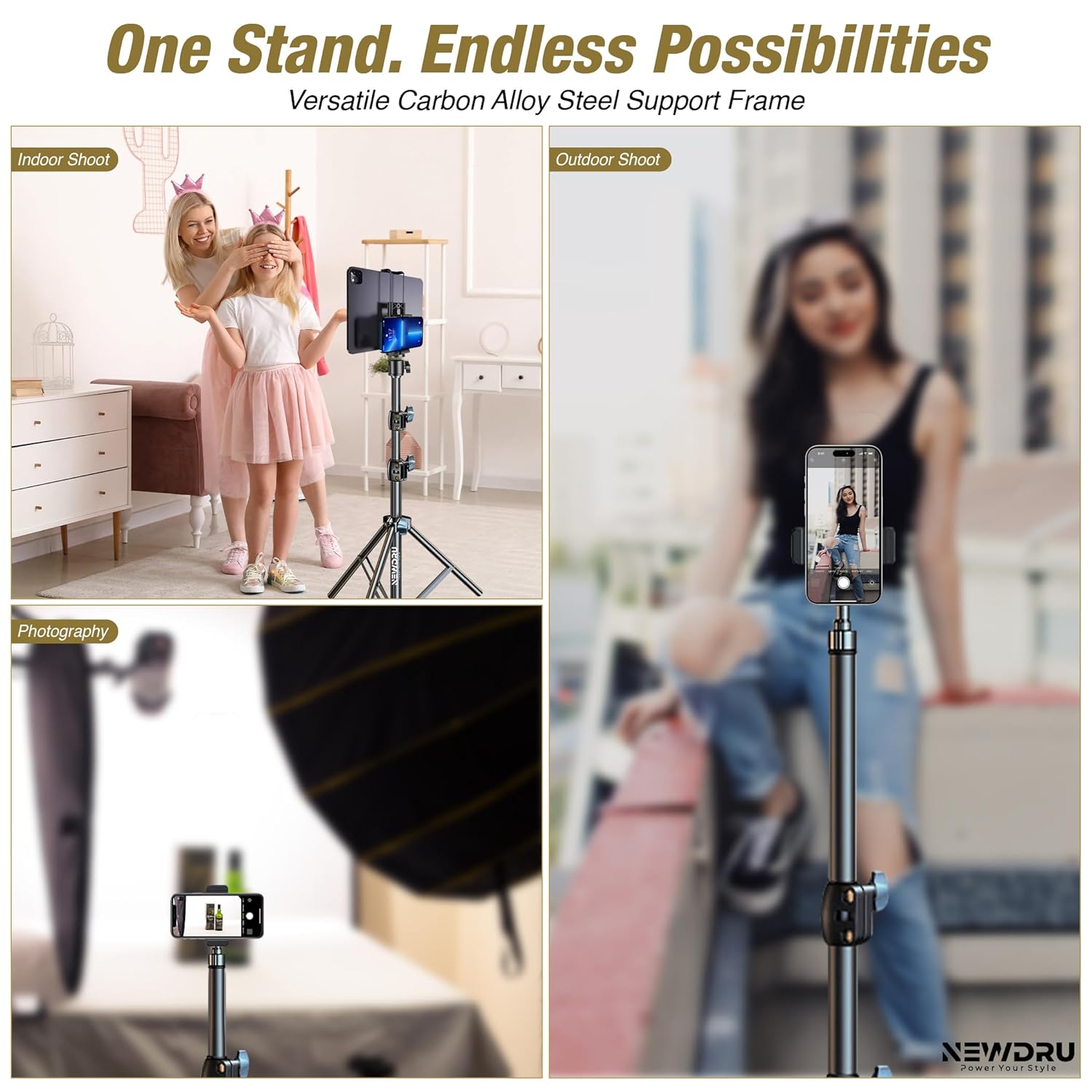 TripGrip Pro – Adjustable & Foldable Tripod Stand