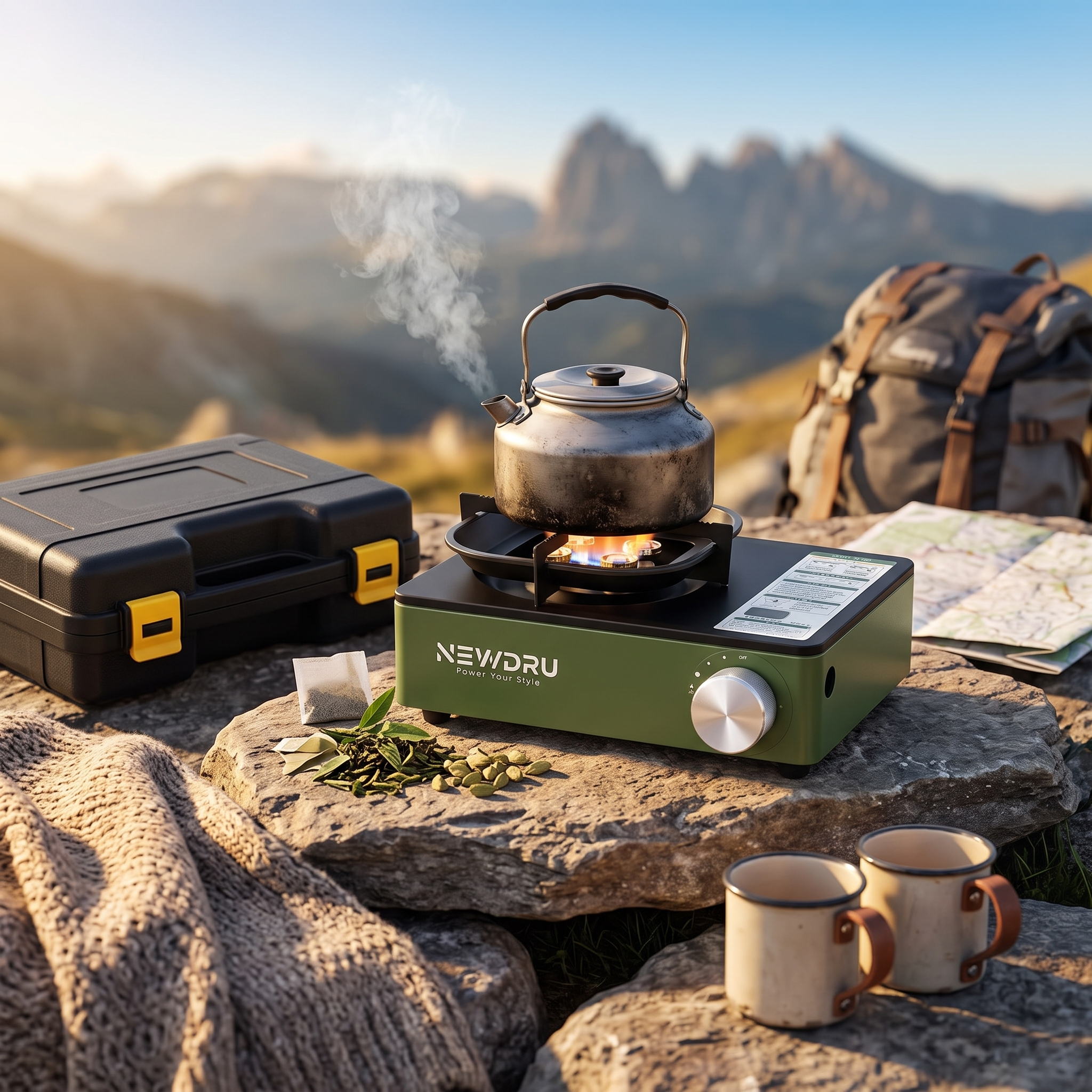 camping mini backpack burners Near Zero Stove Folding design makes it smaller to put in the pot Portable Mini Butane Camping Gas