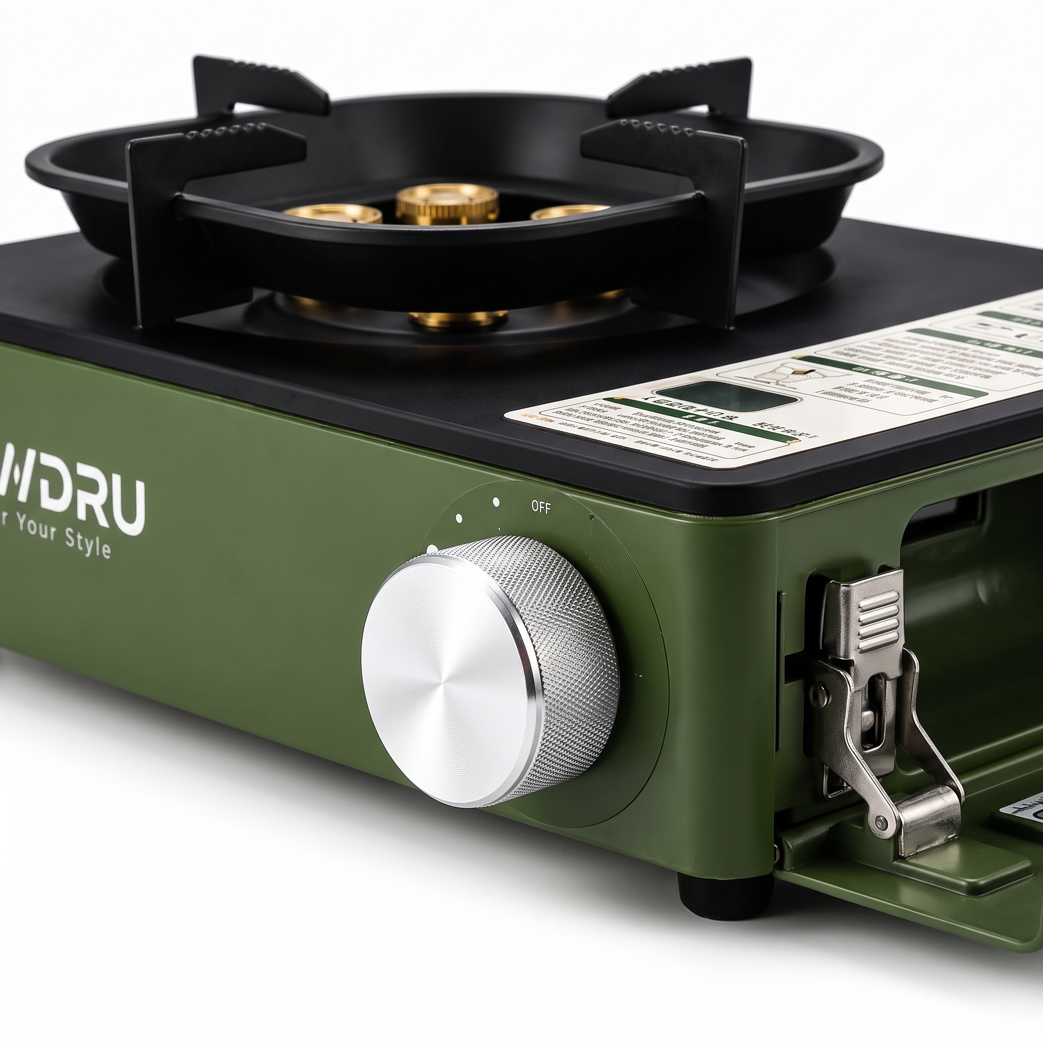 NEWDRU Mini Gas Stove - control knob detail