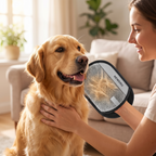 NEWDRU Pet Hair Removal Mitt - grooming a dog