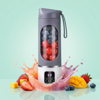 NEWDRU 450ml portable blender premium studio image with fresh fruit
