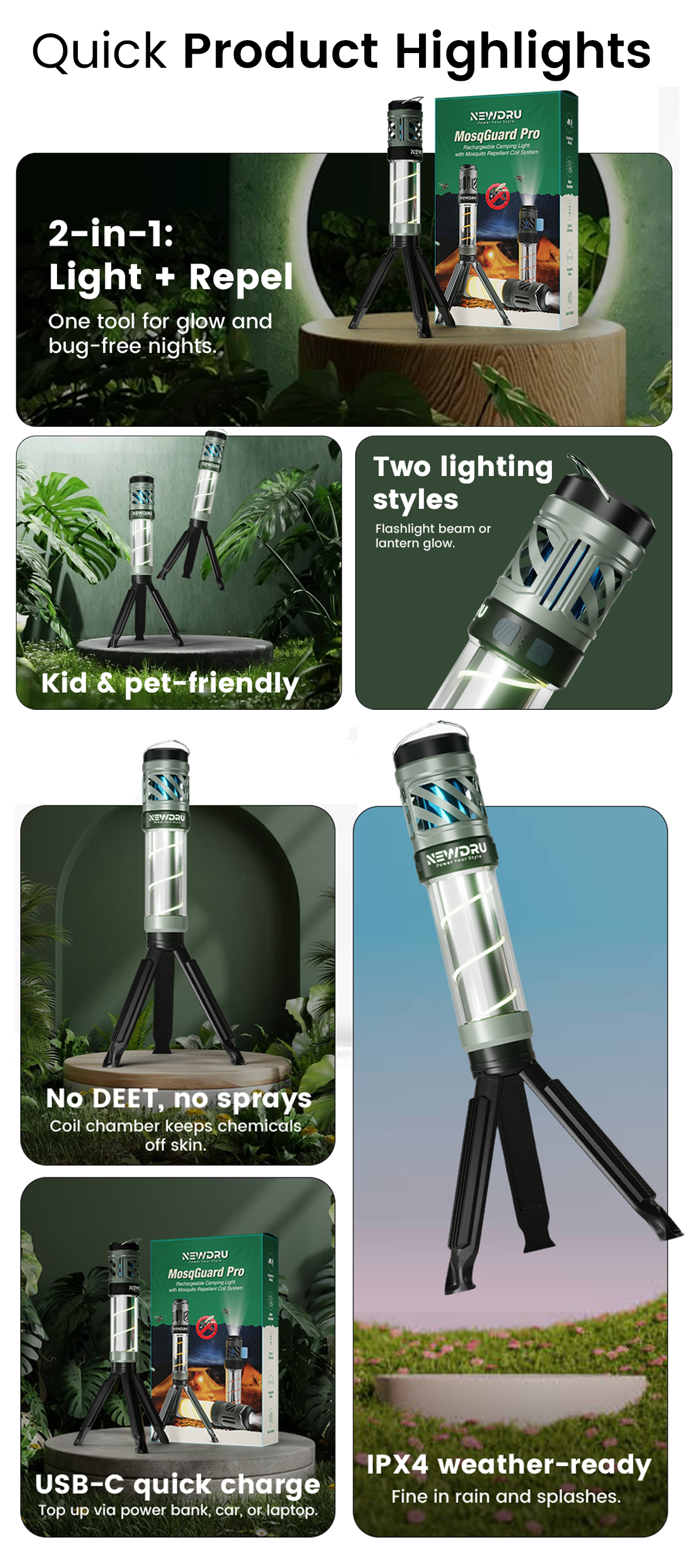 MosqGuard Pro 2-in-1 Lantern and Mosquito Coil Chamber