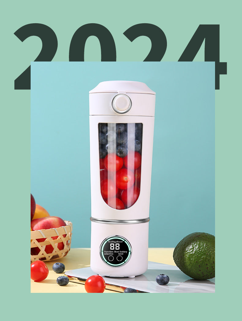 NEWDRU 700ml Portable Juicer with Double Lids – Multi-Speed
