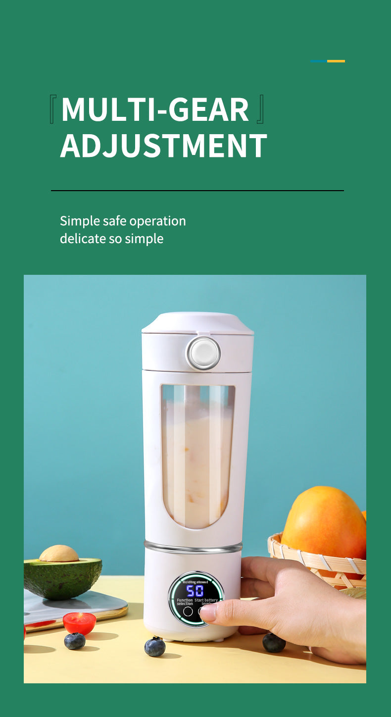 NEWDRU 700ml Portable Juicer with Double Lids – Multi-Speed