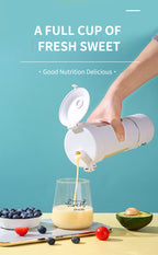 NEWDRU 700ml Portable Juicer with Double Lids – Multi-Speed