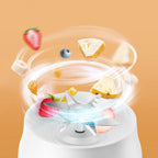 NEWDRU 6-Blade Portable Fruit Juicer with Juice Jars